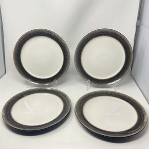 4 Denby Praline (retired) Stoneware Dinner plates